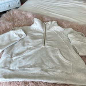 Lululemon knock off fleece lined collared half zip sweatshirt
